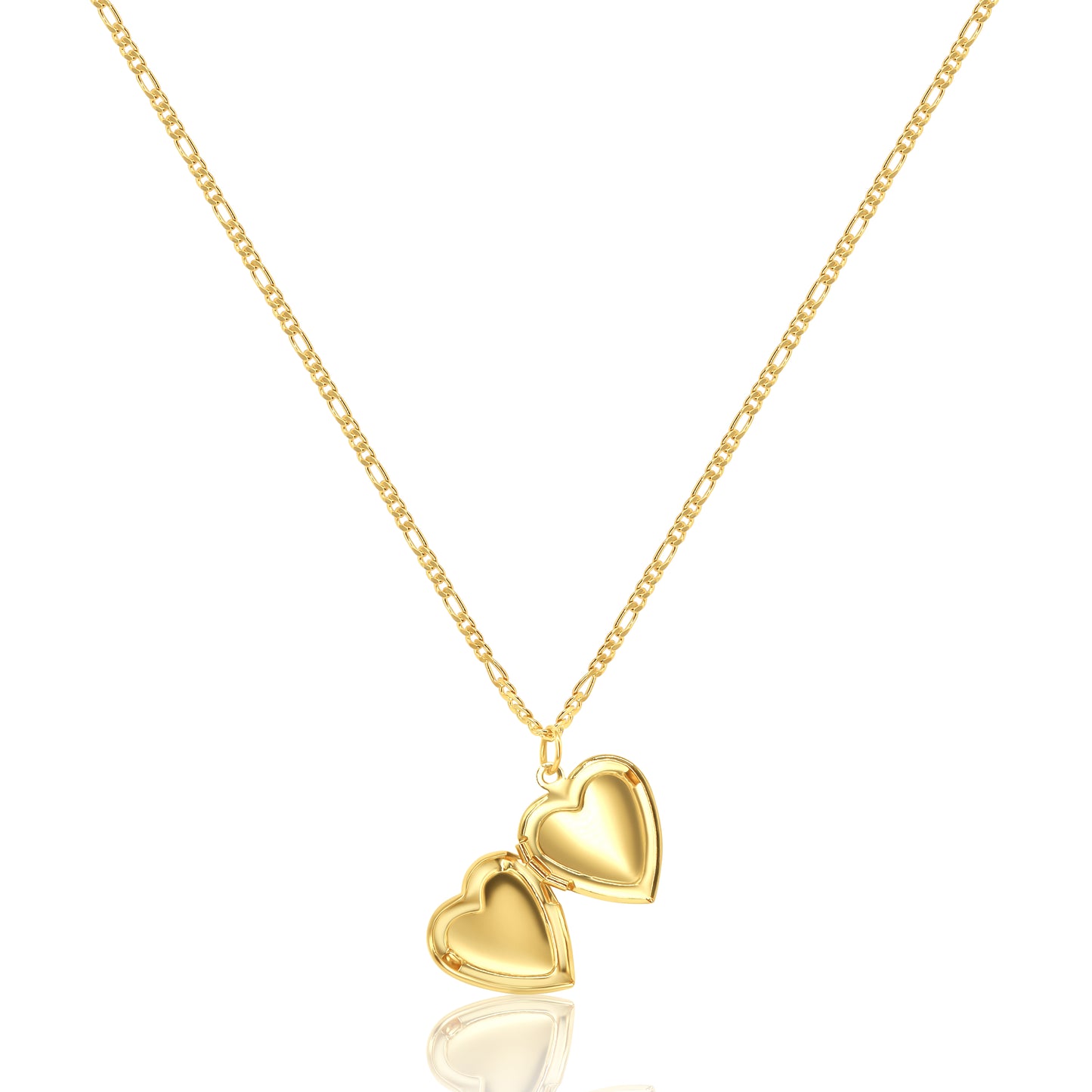 CZ Heart Locket Necklace