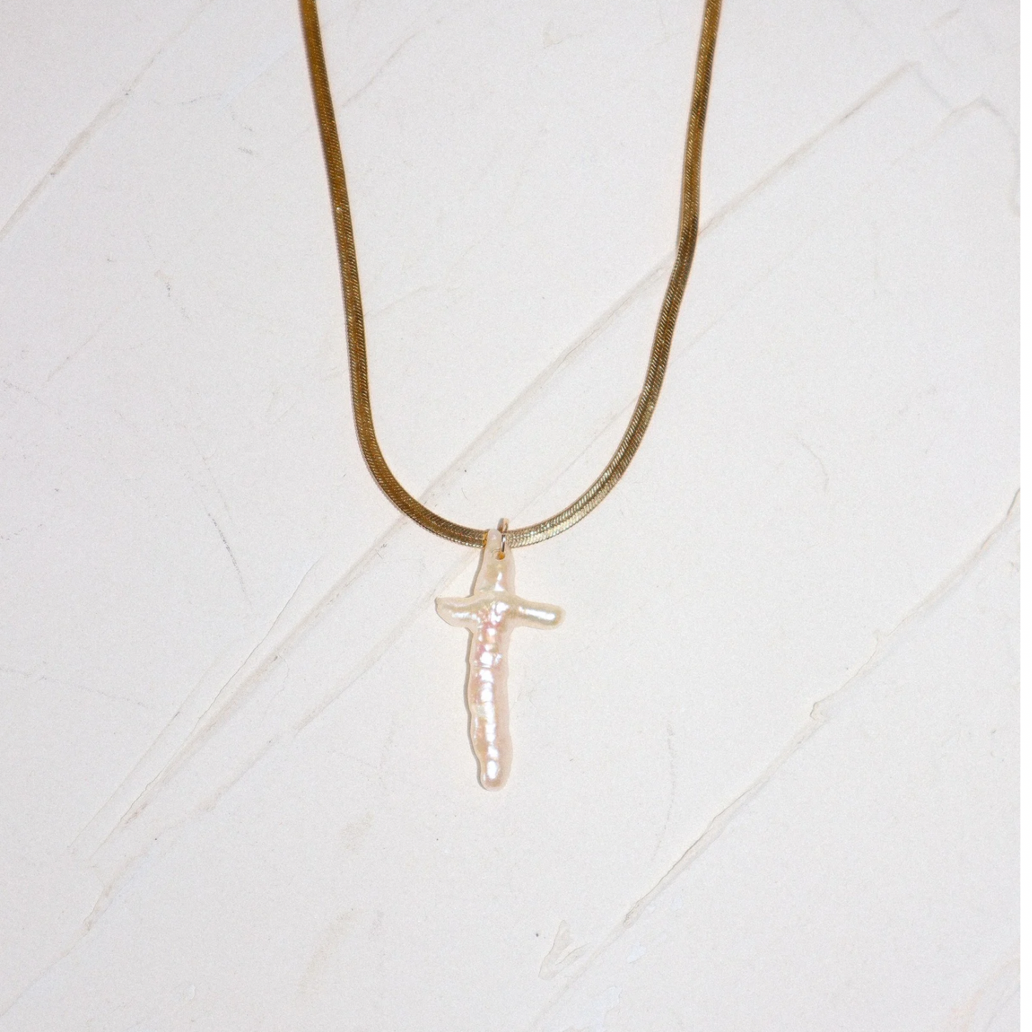 Pearl Cross Necklace