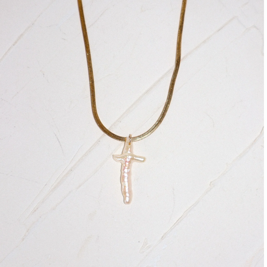 Pearl Cross Necklace