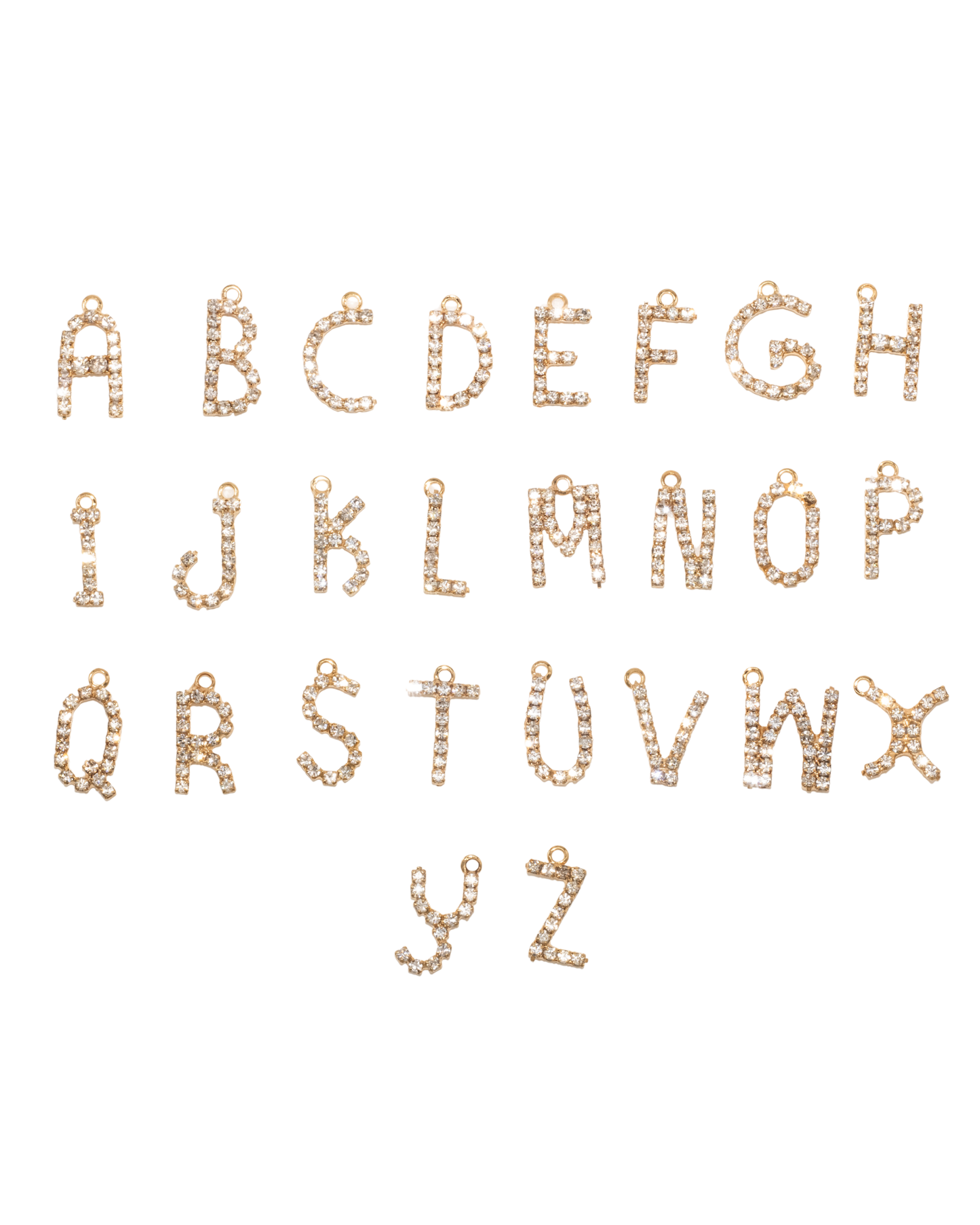 CZ Beaded Chain Initial Necklace