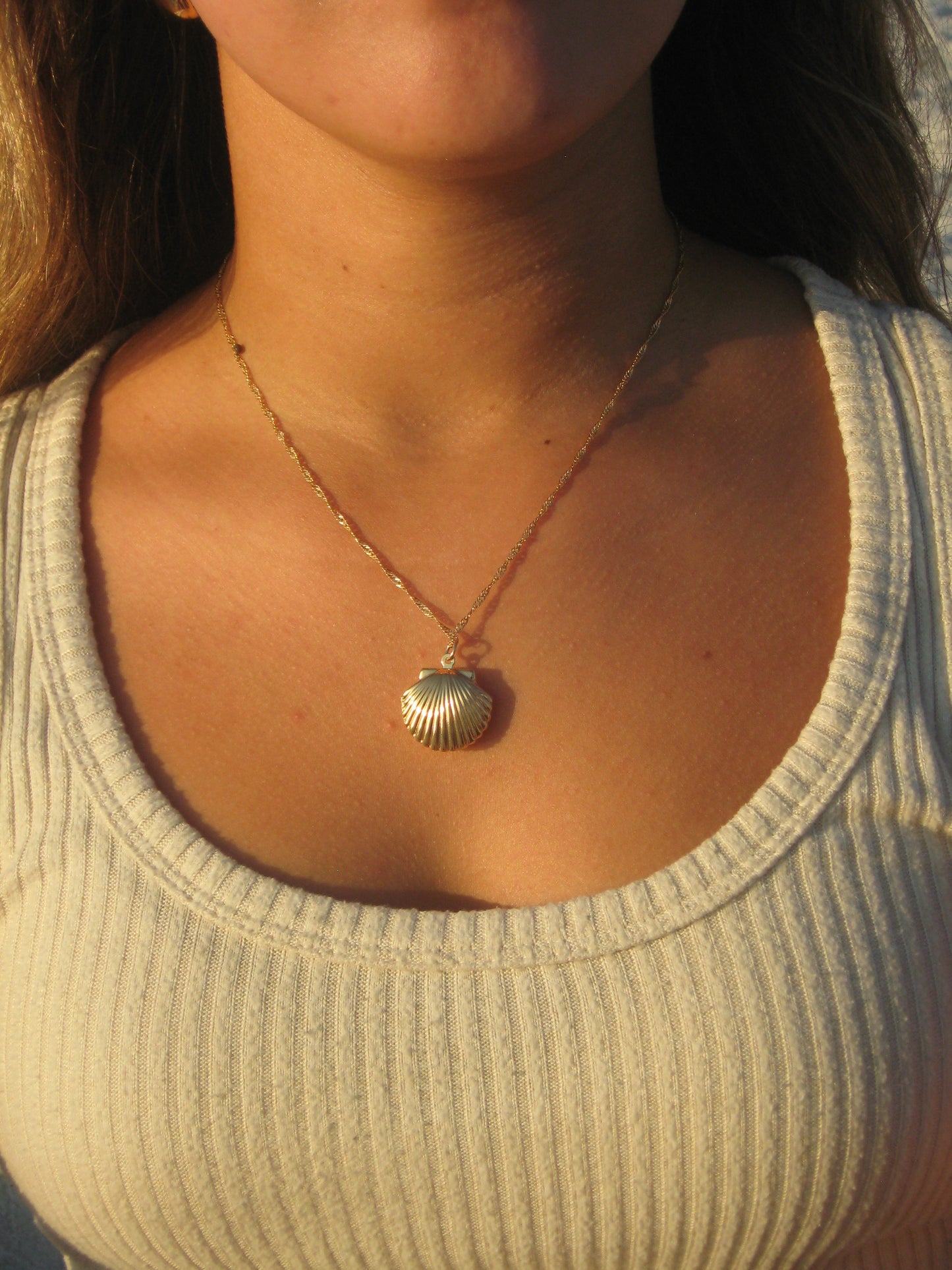 Shell Locket Necklace